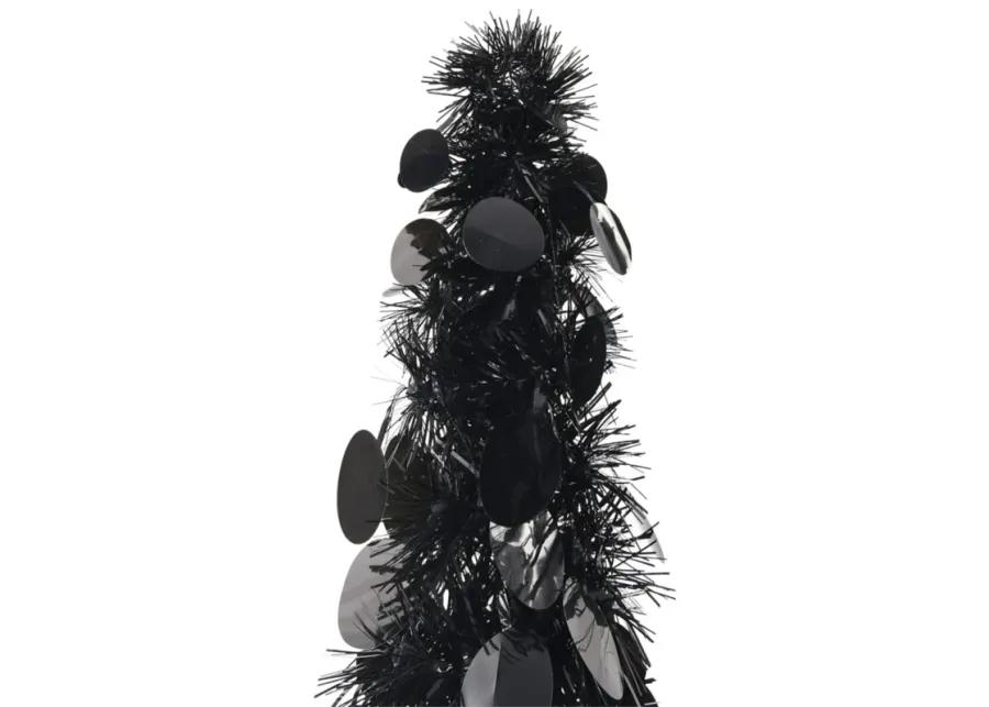 vidaXL Pop-up Artificial Christmas Tree Black 47.2" PET