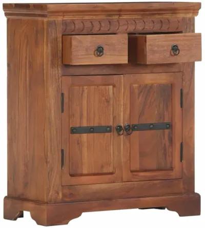 vidaXL Sideboard 24.8"x11.8"x29.5" Solid Acacia Wood