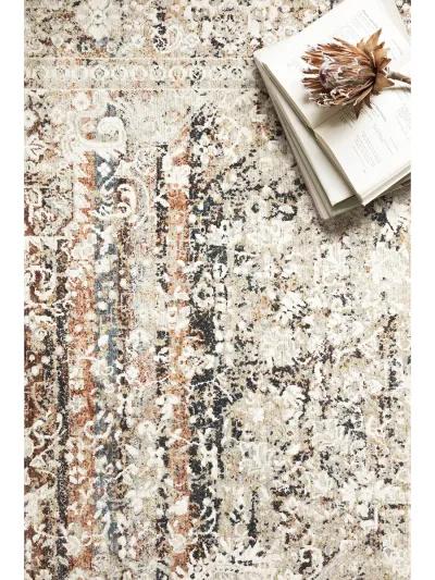 Theia THE05 Taupe/Brick 3'7" x 5'2" Rug