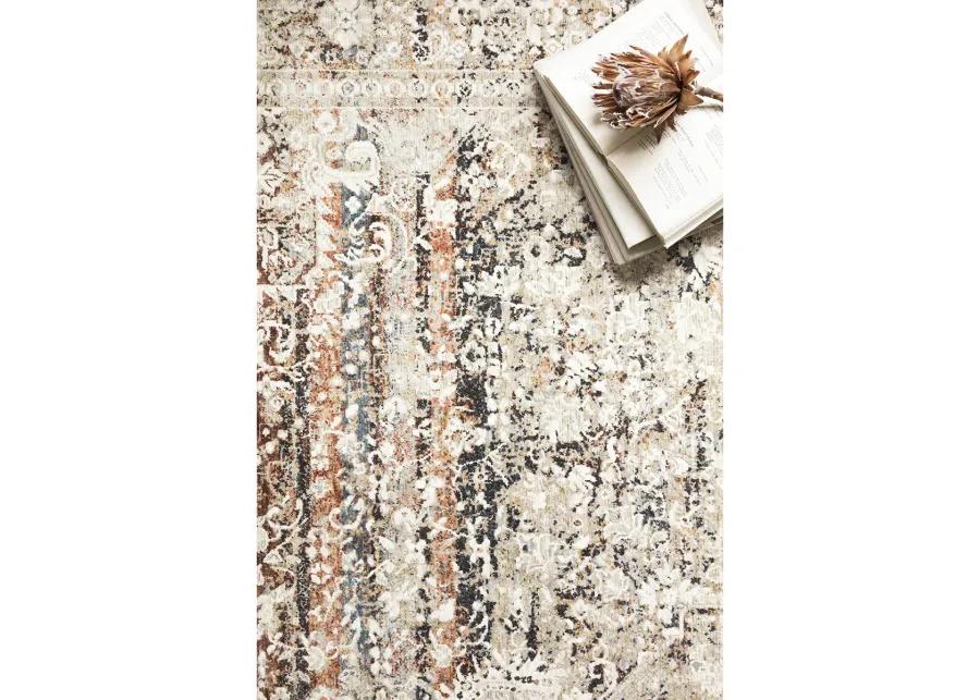 Theia THE05 Taupe/Brick 3'7" x 5'2" Rug