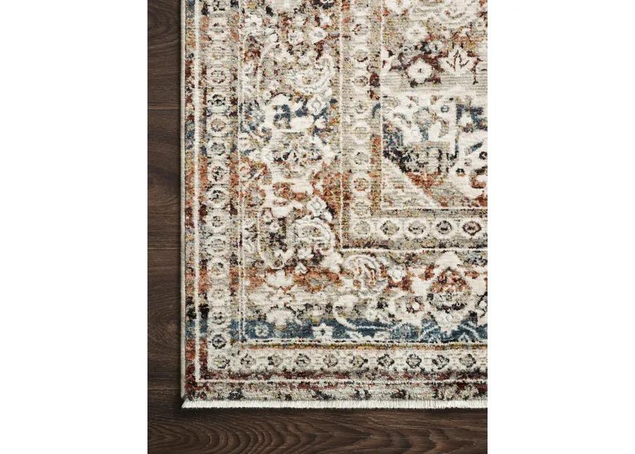 Theia THE05 Taupe/Brick 3'7" x 5'2" Rug