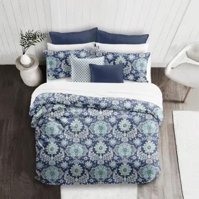 6ix Tailors Fine Linens Osha Blue/Aqua Duvet Cover Set