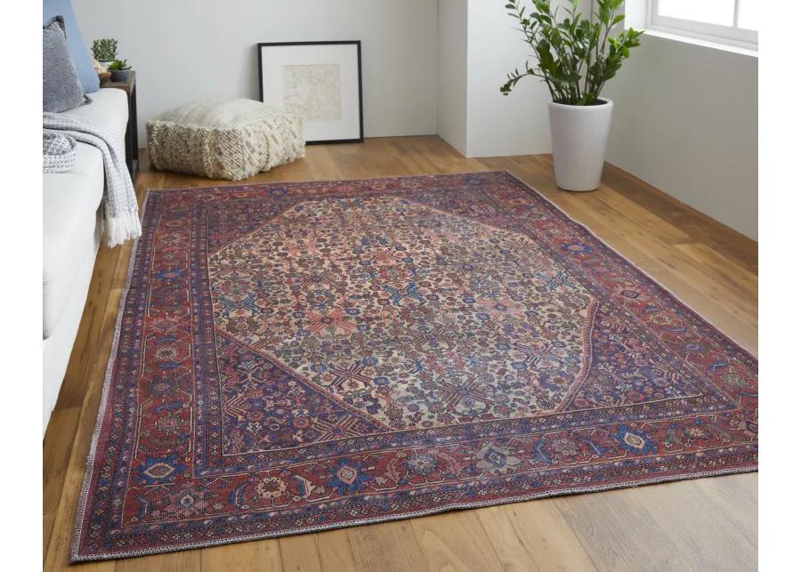 Rawlins 39HJF Red/Tan/Blue 2'7" x 8' Rug