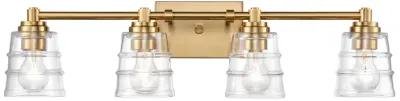 Pulsate 30.25'' Wide 4-Light Gold Vanity Light