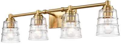 Pulsate 30.25'' Wide 4-Light Gold Vanity Light