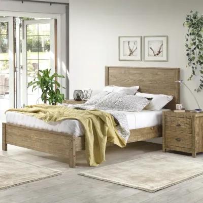 Queen Bed Frame: Solid Wood, Modern Rustic Style