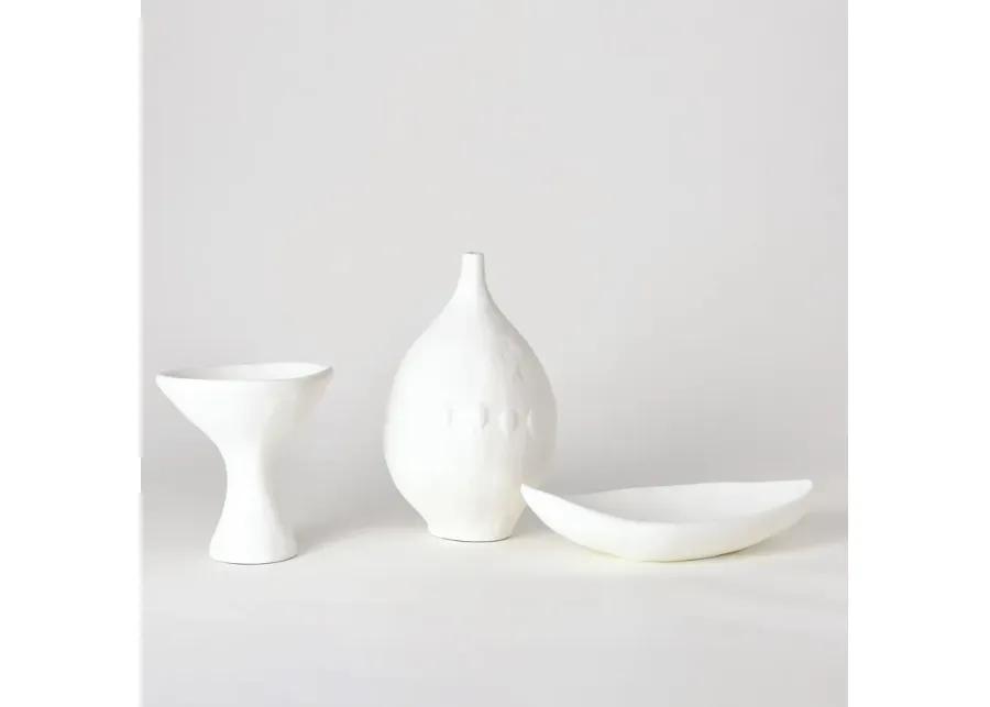 Modernist Urn-White