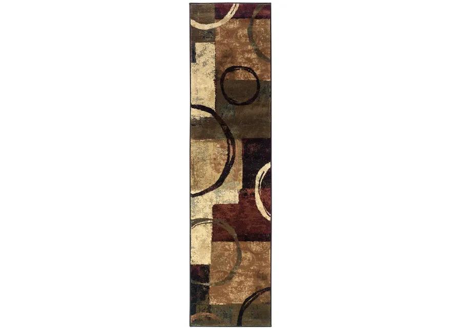 Hudson 1'10" x 7'6" Brown Rug