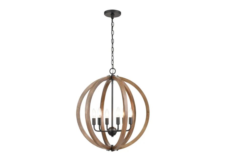 Barrow 22" Wide 6-Light Round Chandelier