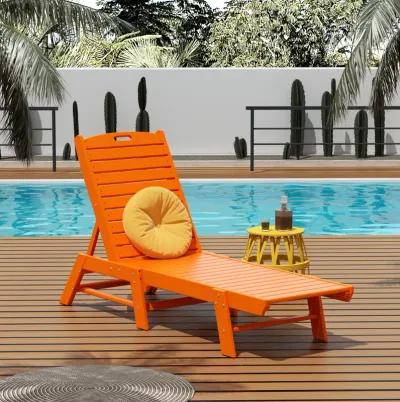 Reclining Outdoor Patio Adjustable Chaise Lounge Chair