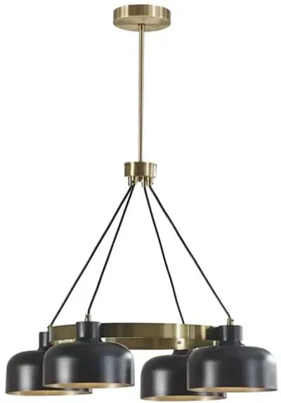 Gracie Mills Cason 4-Light Metal Shade Dimmable Chandelier