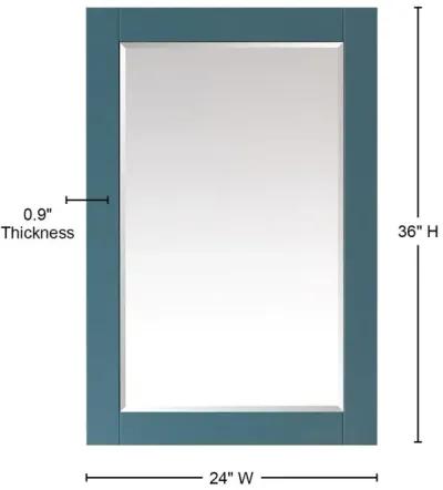 Altair 24 Rectangular Bathroom Wood Framed Wall Mirror in Royal Green