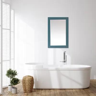 Altair 24 Rectangular Bathroom Wood Framed Wall Mirror in Royal Green