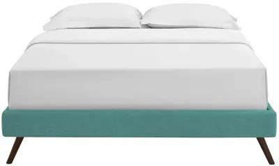 Modway - Loryn King Fabric Bed Frame with Round Splayed Legs Teal