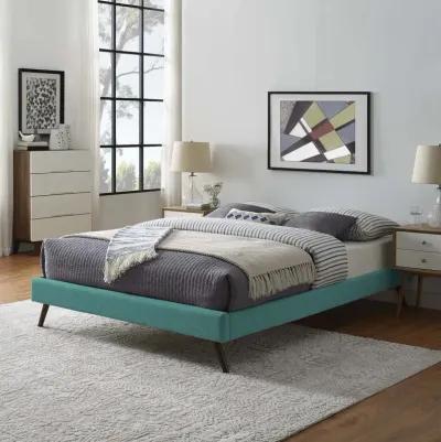 Modway - Loryn King Fabric Bed Frame with Round Splayed Legs Teal