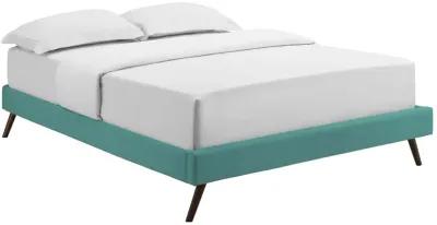 Modway - Loryn King Fabric Bed Frame with Round Splayed Legs Teal