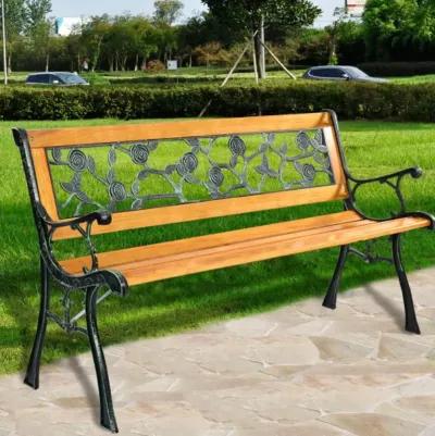 Hivago 49 1/2 Inch Patio Park Garden Porch Chair Bench