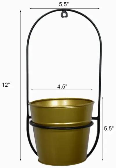 Handmade 100% Iron Round Modern Copper Coated Color 4.4 x 4.6 x 4.6 Inches Planters Pot 1006 BBH Homes