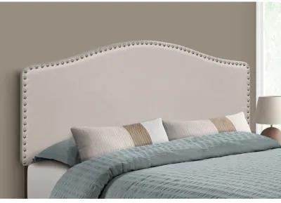 Bed, Headboard Only, Queen Size, Bedroom, Upholstered, Linen Look, Beige, Transitional