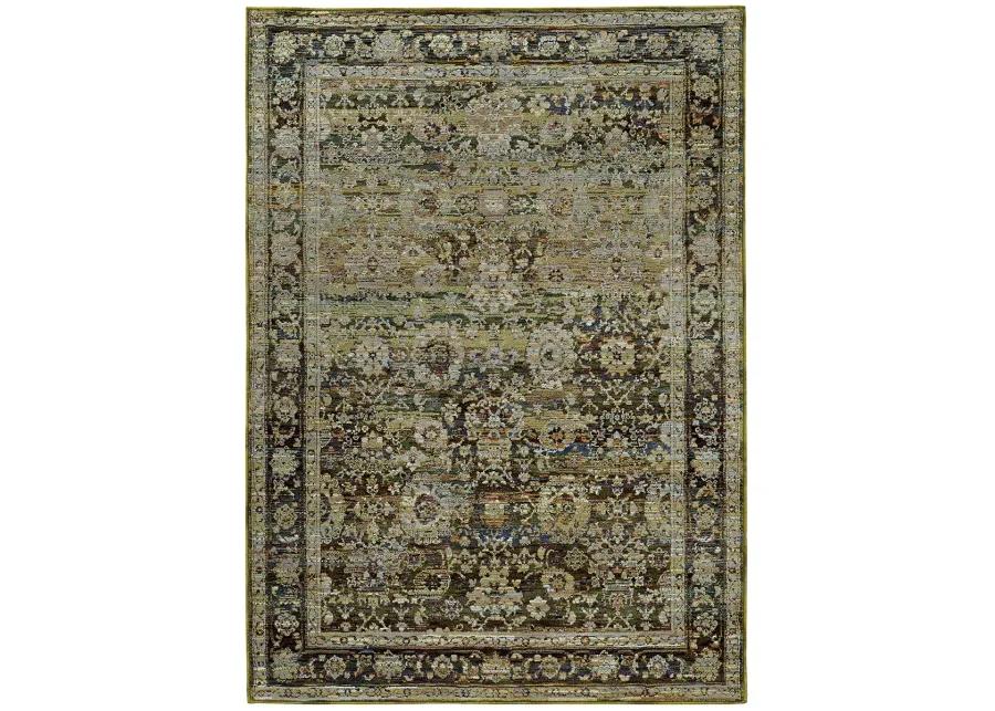 Andorra 5'3" x 7'3" Green Rug