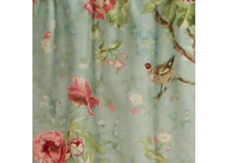 Balmoral Floral Print Semi Sheer Valance Curtain 48-Inch-by-15-Inch - Sage / Wine