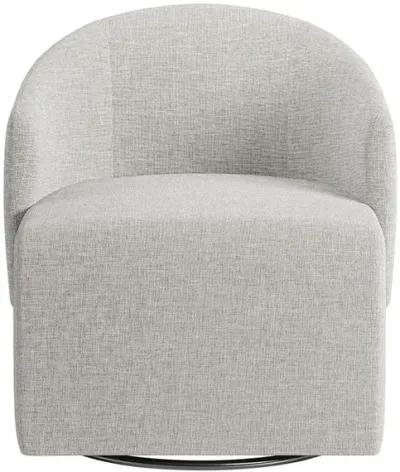 BELLEZE Swivel Accent Chair, Modern Upholstered Swivel Armchair 360 Degree Barrel Chair Comfy Corner Chair for Living Room Bedroom - Malta (Light Grey)