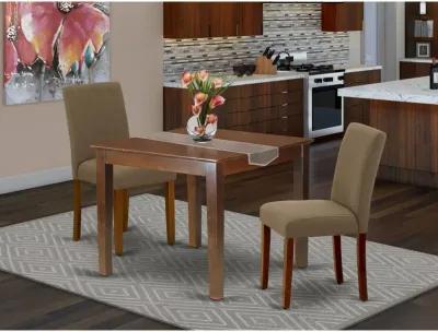 East West Furniture Dining Room Set Mahogany, OXAB3-MAH-18