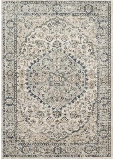 Teagan TEA01 Natural/Light Grey 6'7" x 9'2" Rug