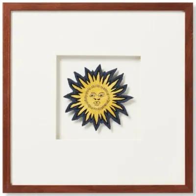 Beams Patch Yellow Beige Wall Art