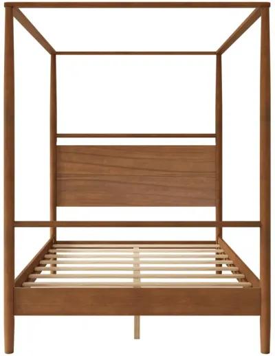 Merax Solid Wood Canopy Bed Frame with 4 Corners Design