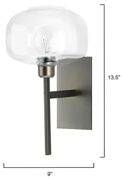 Scando Mod Sconce, Gun Metal