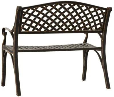 vidaXL Patio Bench 40.2" Cast Aluminum Bronze