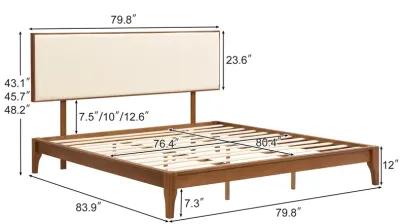 Merax Solid Platform Bed  with Headboard