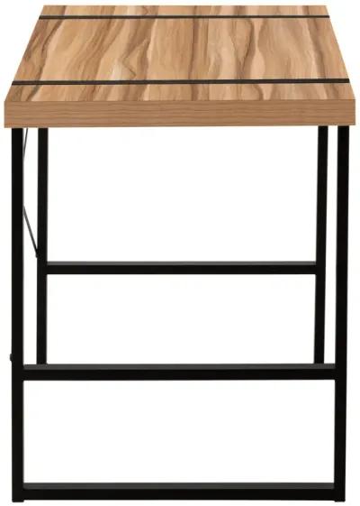 Monarch Specialties I 7657 Computer Desk, Home Office, Laptop, 48"L, Work, Metal, Laminate, Brown, Black, Contemporary, Modern