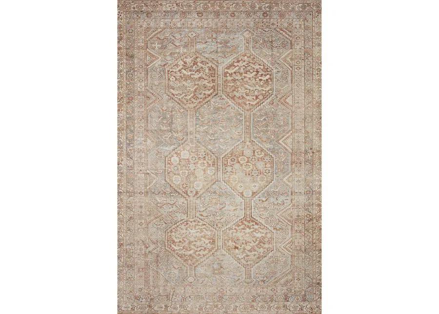 Jules JUL04 Tangerine/Mist 5' x 7'6" Rug by Chris Loves Julia × Loloi