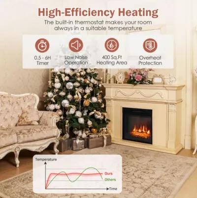 Hivvago 18/23 Inch Electric Fireplace Inserted with Adjustable LED Flame-23 inches