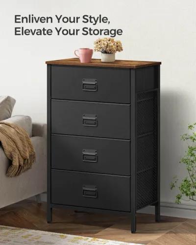 Dresser for Bedroom Storage Organizer Unit with 4 Fabric