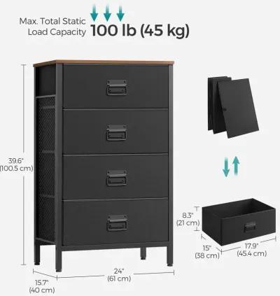 Dresser for Bedroom Storage Organizer Unit with 4 Fabric