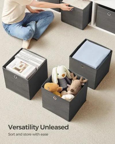 Foldable Storage Organizer Boxes – Set of 6 Storage Cubes for Clothes