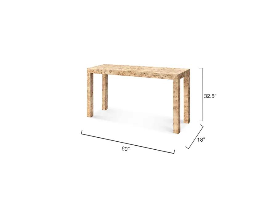 Archer Burl Natural Wood Console