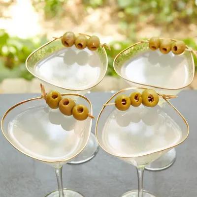 Set of 4 Hammered Martini Glasses