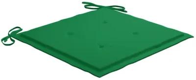 vidaXL Garden Chair Cushions 4 pcs Green 19.7"x19.7"x1.6" Fabric