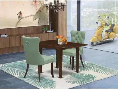 3 Piece Dining Table Set Contains a Rectangle Kitchen Table with Dropleaf