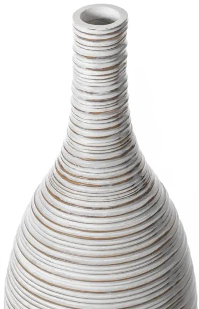 White Floor Vase, Ribbed Design, Modern Elegant Home Decoration, Tall Ceramic Vases, Contemporary Living Room Accent, Trendy Room Enhancement, Versatile Sculptural Look, Sophisticated Décor, 24 Inch