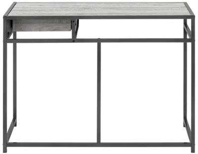 Monarch Specialties I 7217 Computer Desk, Home Office, Laptop, Storage Drawer, 42"L, Work, Metal, Laminate, Grey, Contemporary, Modern