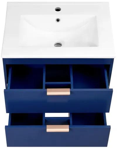 17.72 in. W x 24 in. D x 18.7 in. H Single Sink Bath Vanity with White Ceramic Top