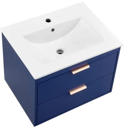 17.72 in. W x 24 in. D x 18.7 in. H Single Sink Bath Vanity with White Ceramic Top