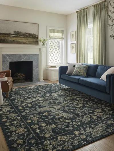 Laurel LAU-05 Navy 2''8" x 4' Rug by Rifle Paper Co.