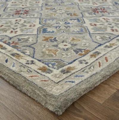 Rylan 8638F Taupe/Ivory/Red 2' x 3' Rug