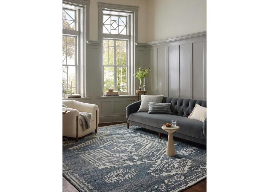 Gigi Denim/Ivory 7'10" x 10' Area Rug by Magnolia Home by Joanna Gaines x Loloi